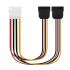 Nanocable Cable SATA Alimentacion 5.25" Molex 4pin Macho a 2x SATA Hembra 0.20m OEM