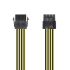 Aisens Cable Alimentacion - 8 Pin/H-4+4 Pin/M - 30cm - Color Negro