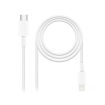 Nanocable Cable USB-C Macho a Lightning Macho 2m - Color Blanco