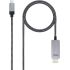 Nanocable Cable Conversor USB-C Macho a HDMI Macho 3m - Color Negro/Plata