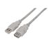 Aisens Cable Extension USB 2.0 - Tipo A Macho a Tipo A Hembra - 3.0m - Color Beige