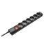 Trust 21059 Regleta de 6 Tomas + Proteccion Surge Negra