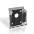 Aisens Adaptador Disco Duro de 7.0 mm para Unidad Optica Portatil de 9.5 mm - Instalar un Segundo Disco Duro 2.5" o SSD en un Portatil - Color Plata