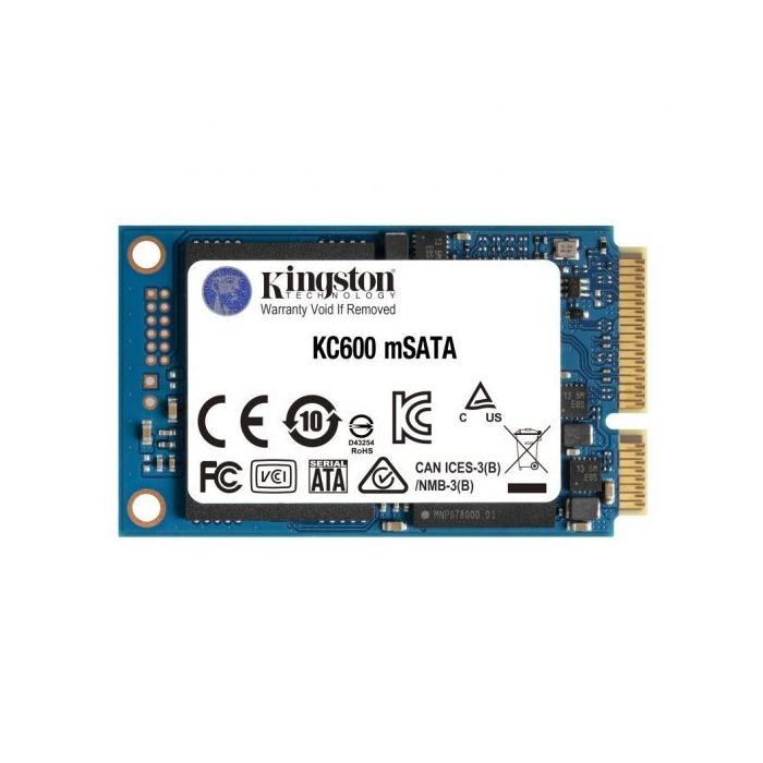 Kingston KC600 Disco Duro Solido SSD 512GB SATA3 mSATA 3D TLC NAND