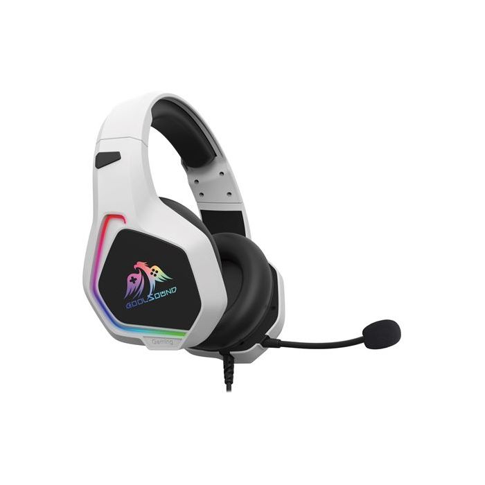 Coolsound G6 Auriculares Gaming con Microfono - USB para Iluminacion LED - Diadema Ajustable - Almohadillas Acolchadas - Controles en Cable - Cable de 2m