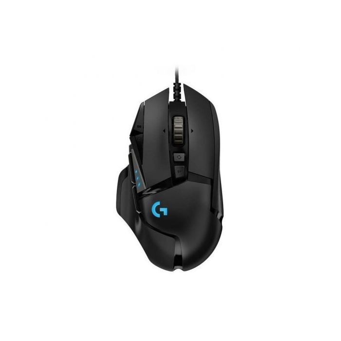 Logitech G502 Hero Raton USB 16000dpi - 10 Botones Programables - Iluminacion LED - Uso Diestro - Cable de 2.10m - Color Negro