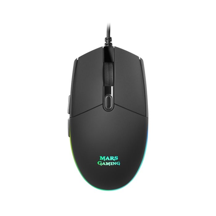 Mars Gaming MMG Raton Gaming USB 3200dpi - 6 Botones - Iluminacion LED RGB - Uso Diestro - Cable de 1.60m