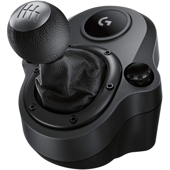 Logitech Driving Force Shifter Palanca de Cambios Compatible con PS4, Xbox One y PC - 6 Velocidades y Marcha Atras - Acero y Cuero - Montaje en Soporte