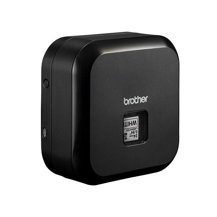 Brother PT-P710BT Cube Rotuladora Electronica Portatil Bluetooth USB - Resolucion 180ppp - Velocidad 20mms - Bateria Recargable - Color Negro