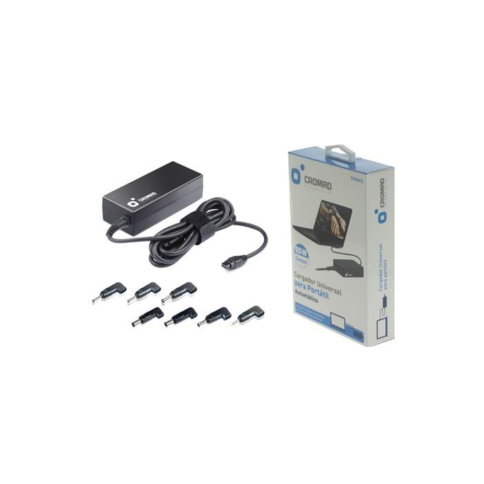Cromad Cargador Universal Automatico para Portatil 65W - 8 Conectores Diferentes