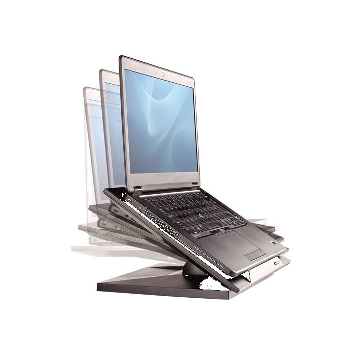 Fellowes Designer Suites Soporte para Portatil - Altura Ajustable en 4 Posiciones - Angulo de Inclinacion 30º - Base Antideslizante - Color Negro