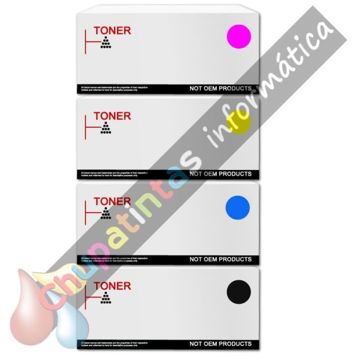 HP 823 + HP 824 Pack Ahorro 4 Cartuchos de Tóner Genéricos: CB380A + CB381A + CB382A + CB383A-2