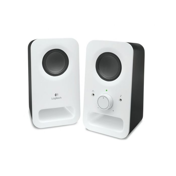 Logitech Z150 Altavoces Multimedia 2.0 6W - Entrada Jack 3.5mm - Toma de Auriculares - Cable de 1.80m - Color Blanco