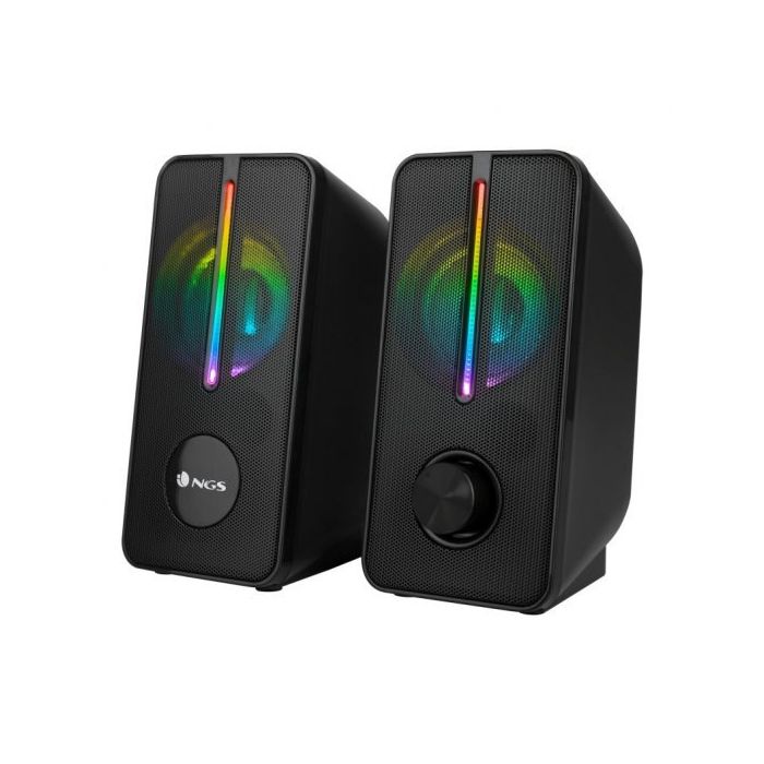 NGS Gaming GSX-150 Altavoces USB 2.0 12W - Iluminacion LED RGB - Conexion Jack 3.5mm - Controles en Altavoz