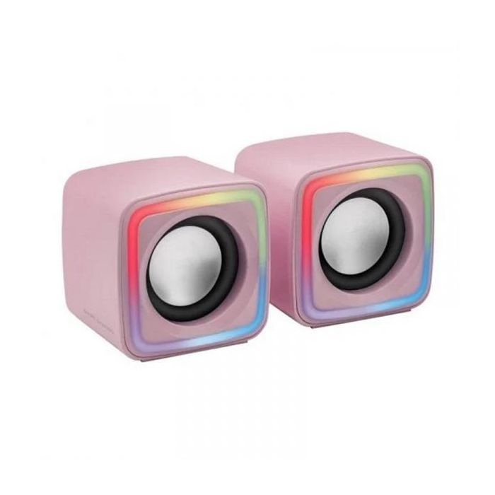 Mars Gaming MSCUBE Altavoces 8W - Iluminacion RGB - Sonido DSP - USB, Entrada Jack 3.5mm - Compactos y Ligeros