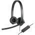 Logitech H570E Auriculares con Microfono USB - Microfono Plegable - Diadema Ajustable - Almohadillas Acolchadas - Controles en Cable - Color Negro