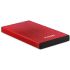 Tooq Carcasa Externa HDD/SDD 2.5" hasta 9,5mm SATA USB 3.0 - Color Rojo
