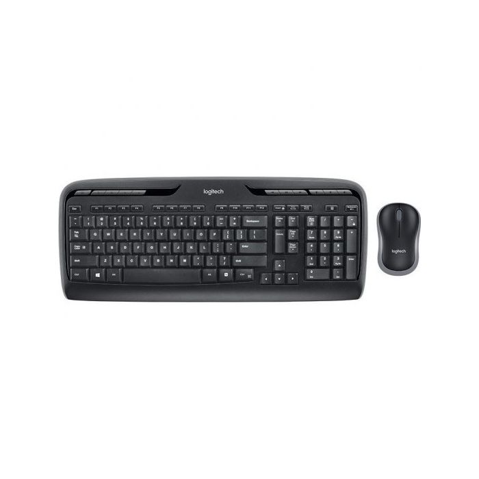 Logitech MK330 Pack Inalambrico Teclado Multimedia + Raton 3 Botones - Uso Ambidiestro - Color Negro