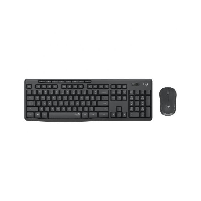 Logitech MK295 Pack Inalambrico Teclado + Raton 1000dpi 3 Botones - Teclas y Botones Silenciosos - Uso Ambidiestro - Color Negro