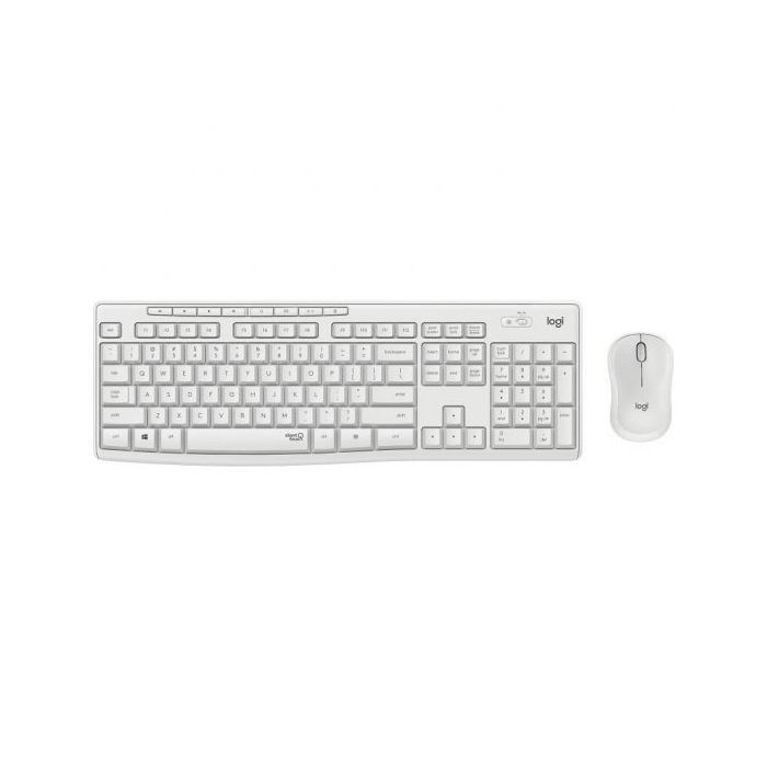 Logitech MK295 Pack Inalambrico Teclado + Raton 1000dpi 3 Botones - Teclas y Botones Silenciosos - Uso Ambidiestro - Color Blanco