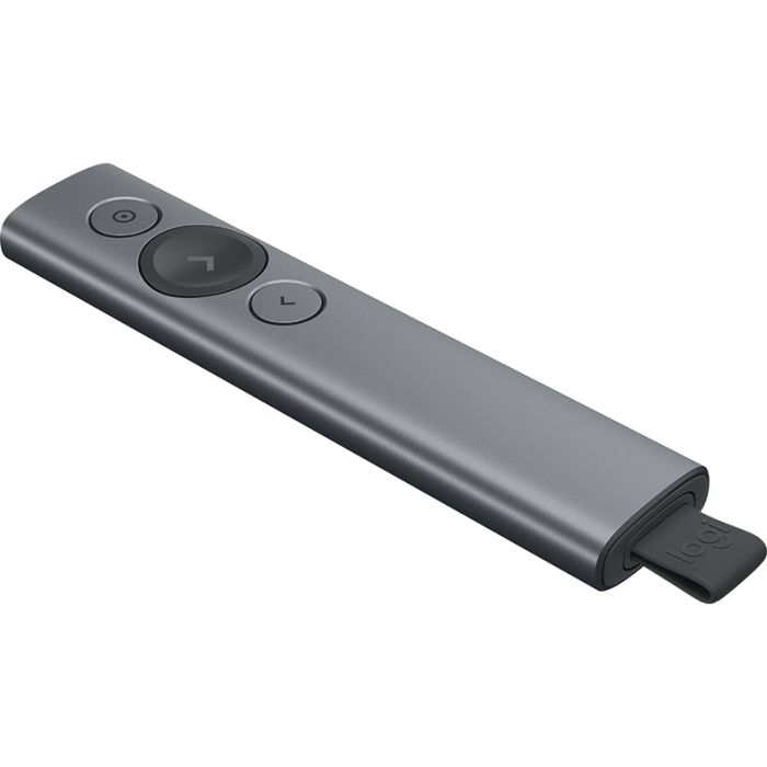 Logitech Spotlight Presentador Inalambrico - Radio de Accion 30m - Vibracion - Color Acero