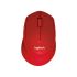 Logitech M330 Silent Plus Raton Inalambrico 1000dpi - Silencioso - 3 Botones - Uso Diestro - Color Rojo