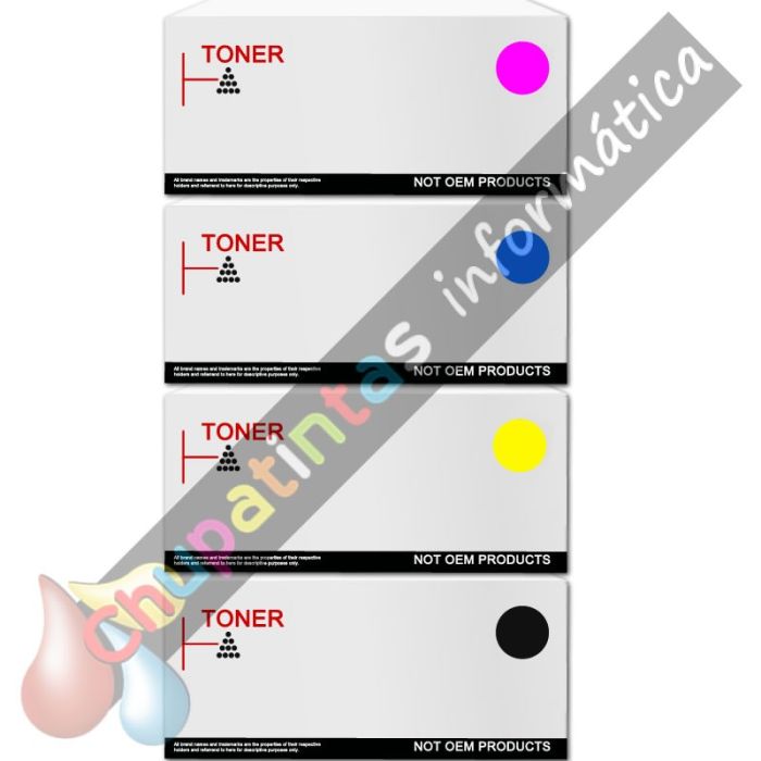 HP 203X/203A Pack de 4 Cartuchos de Tóner Genéricos: CF540X+CF541X+CF542X+CF543X -2