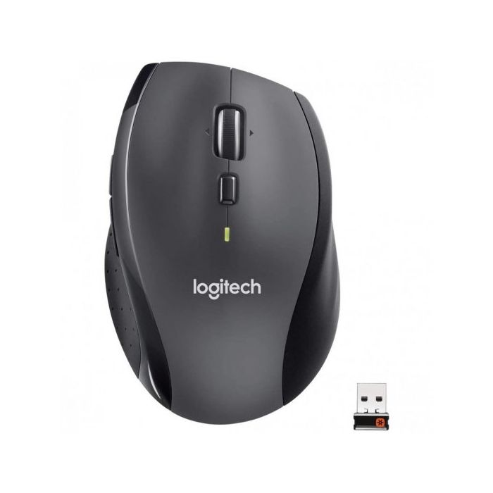 Logitech M705 Marathon Raton Inalambrico USB 1000dpi - 6 Botones - Uso Diestro - Color Negro/Gris Oscuro