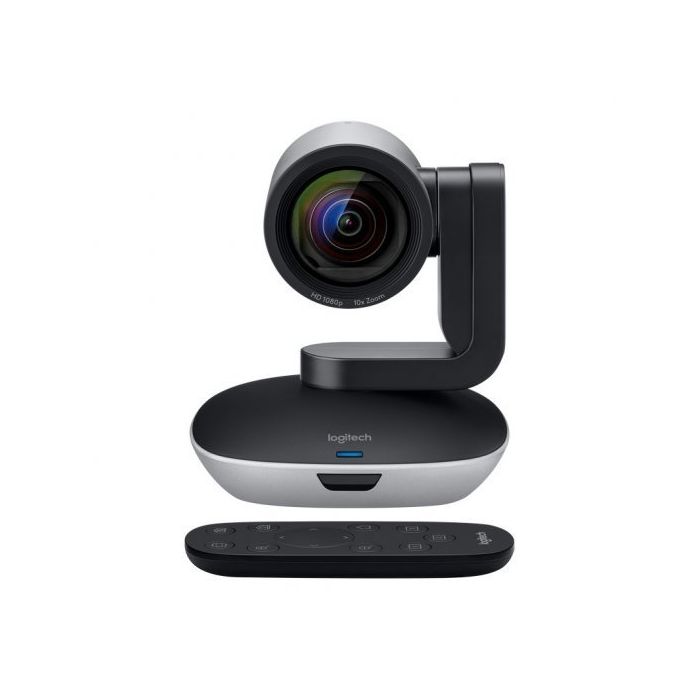 Logitech PTZ Pro 2 Full HD 1080p USB - Funcion Panoramica, Inclinacion y Zoom 10x - Campo de Vision 90º - Mando a Distancia - Cable de 3m - Color Negro