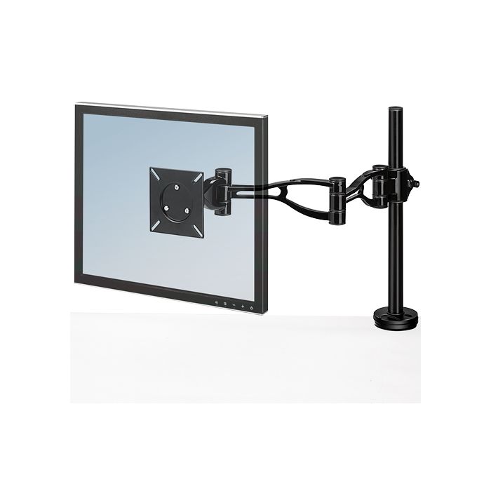 Fellowes Brazo para Monitor Individual - Ajustable en Altura - Regulable en Profundidad - Ajuste de Inclinacion - Peso Max 10kg