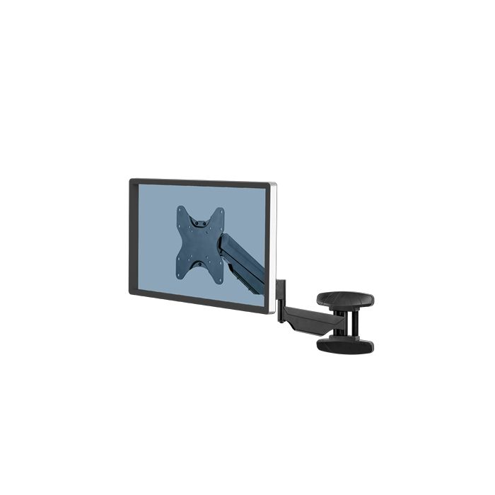 Fellowes Soporte de Pared para Pantalla - Completamente Ajustable - Sistema Muelle de Gas - Hasta 42" o 30kg - Color Negro