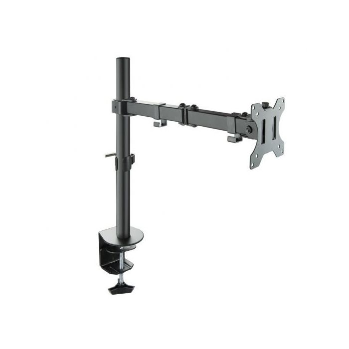Tooq Soporte de Mesa con Brazo Articulado para Monitor de 13"-32" - Giratorio e Inclinable - Gestion de Cables - Peso Max 8kg - VESA 100x100mm - Color Negro