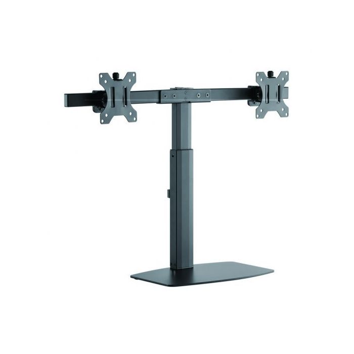 Tooq Soporte de Mesa para 2 Monitores de 17"-27" - Regulacion de Altura por Piston de Gas - Gestion de Cables - Peso Max 6kg x Brazo - VESA 100x100mm