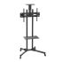 Aisens Soporte de Suelo Eco con Ruedas - Bandeja para DVD y Soporte de Camara (TV 37?-70?) - Color Negro