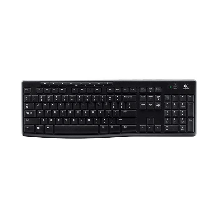 Logitech K270 Teclado Inalambrico USB - Resistente a Salpicaduras - Teclas de Acceso Rapido - Color Negro