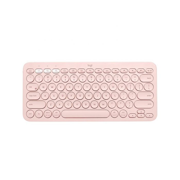Logitech K380 Teclado Inalambrico Bluetooth - Hasta 3 Dispositivos Simultaneamente - Color Rosa