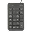 Trust Xalas Teclado Numerico USB - Ultra Delgado - 23 Teclas Perfil Bajo - Cable de 1.50m - Color Negro