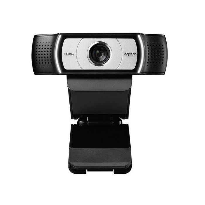 Logitech C930e Webcam HD 1080p - USB 2.0 - Microfonos Integrados - Enfoque Automatico - Angulo de Vision 90º - Color Negro/Plata