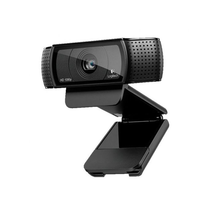 Logitech C920 Webcam HD Pro 1080p - USB 2.0 - Microfonos Integrados - Enfoque Automatico - Cable de 1.83m - Color Negro