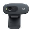 Logitech C270 Webcam HD 720p - 3Mpx - USB 2.0 - Microfono Integrado - Angulo de Vision 60º - Enfoque Fijo - Cable de 1.50 - Color Negro