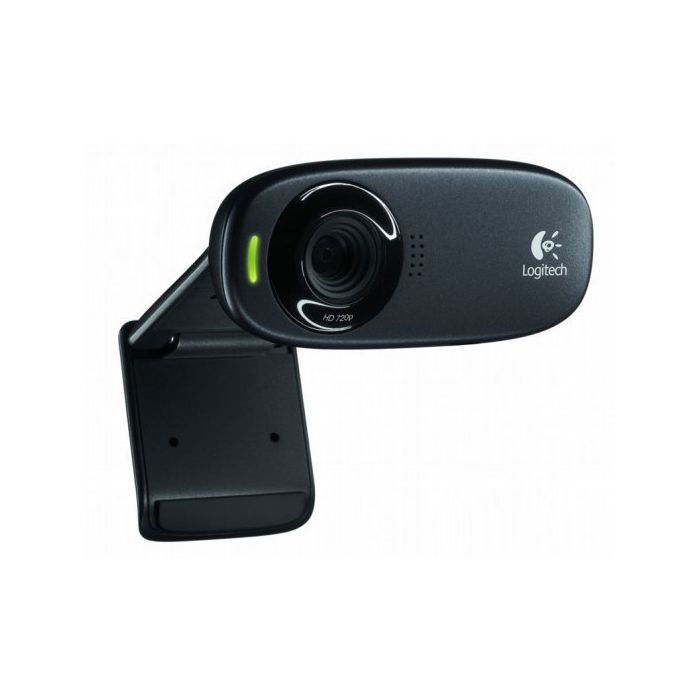 Logitech C310 Webcam HD 720p - 5Mpx - USB 2.0 - Microfono Integrado - Angulo de Vision 60º - Enfoque Fijo - Cable de 1.50 - Color Negro