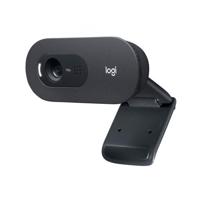 Logitech C505 Webcam HD 720p USB - Microfono de Gran Alcance - Campo Visual Diagonal de 60° - Enfoque Fijo - Cable de 2m - Color Negro