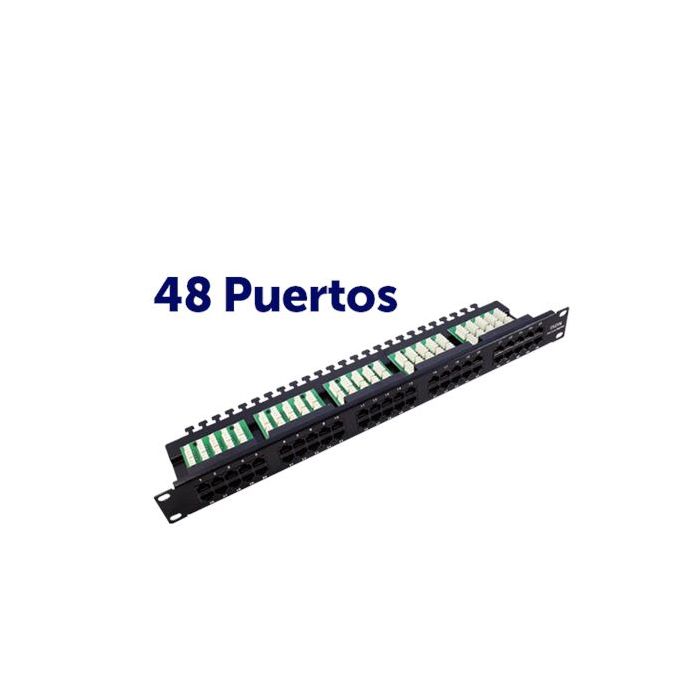 Cromad Patch Panel 48 Puertos Krone Cat 6 1U UTP 19"