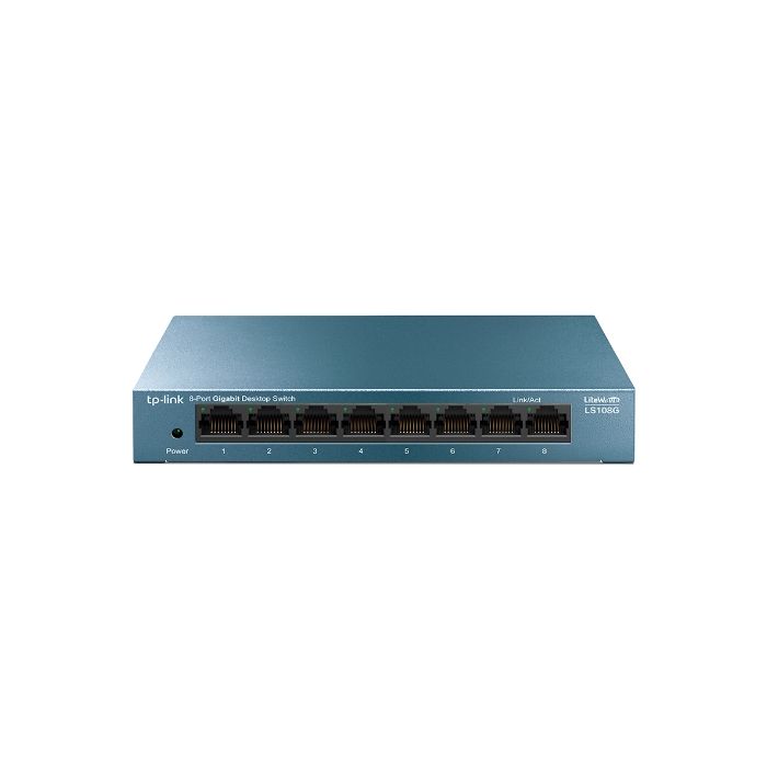 Tp-link Switch Sobremesa 8 Puertos 10/100/1000Mbps - Carcasa de Metal - Tecnologia Verde - Plug & Play - Color Gris