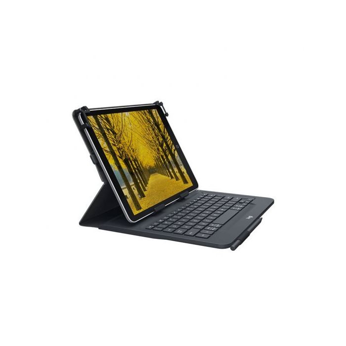 Logitech Universal Folio Funda con Teclado Inalambrico para Tablets de 9" a 10" - Bluetooth 3.0 - Color Negro