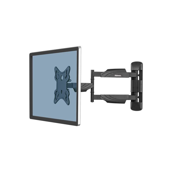 Fellowes Soporte de Pared para TV - Brazo Articulado - De 23 a 55" - Hasta 35kg - Sistema de Gestion de Cables Integrado - Color Negro