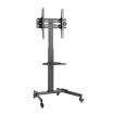 Cromad Soporte de Suelo con Ruedas para TV 32"-55" - Bloqueo de Ruedas - Ajustable en Altura - Bandeja Multiusos - Peso Max 35Kg - VESA 400X400mm