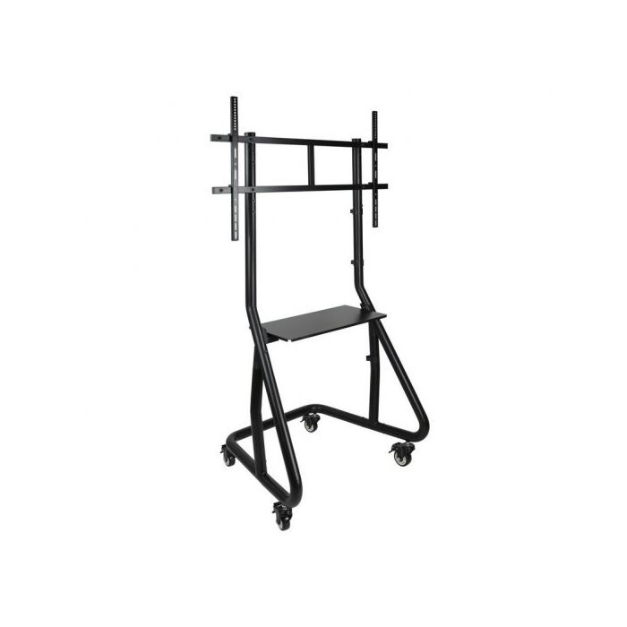 Tooq Soporte de Pantalla de Suelo con Ruedas 60"-105" - Bloqueo de Ruedas - Sistema Antirrobo - Gestion de Cables - Peso Max 100Kg - VESA 1000X600mm - Color Negro