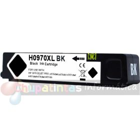 HP 970XL Negro Cartucho de Tinta Pigmentada Genérico - Reemplaza CN625AE/CN621AE