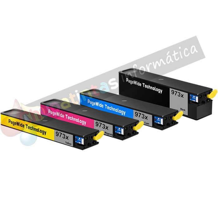 HP 973X Pack de 4 Cartuchos de Tinta Genericos